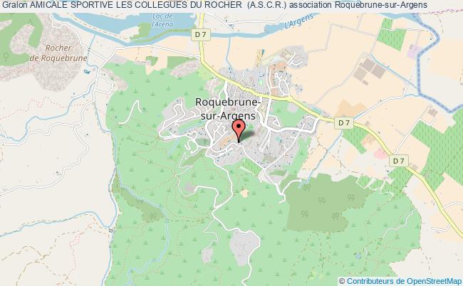 plan association Amicale Sportive Les Collegues Du Rocher  (a.s.c.r.) Roquebrune-sur-Argens