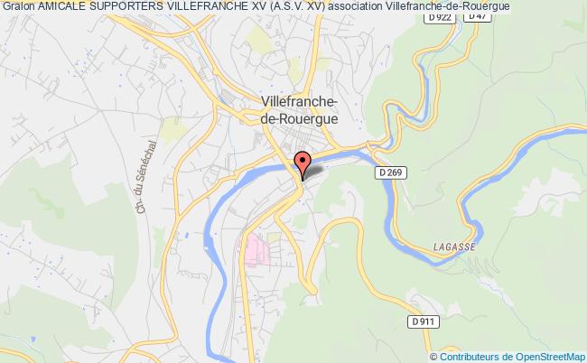 plan association Amicale Supporters Villefranche Xv (a.s.v. Xv) Villefranche-de-Rouergue