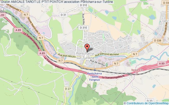 plan association Amicale Tarot Le P'tit Pontch Pontcharra-sur-Turdine