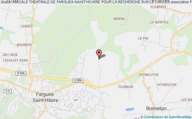 plan association Amicale Theatrale De Fargues-saint-hilaire Pour La Recherche Sur Le Cancer Fargues-Saint-Hilaire