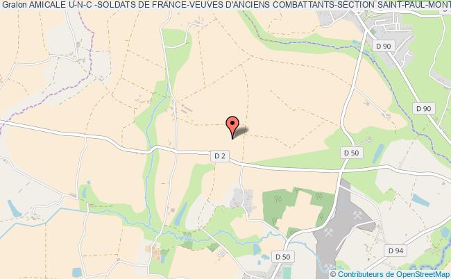 plan association Amicale U-n-c -soldats De France-veuves D'anciens Combattants-section Saint-paul-mont-penit Saint-Paul-Mont-Penit