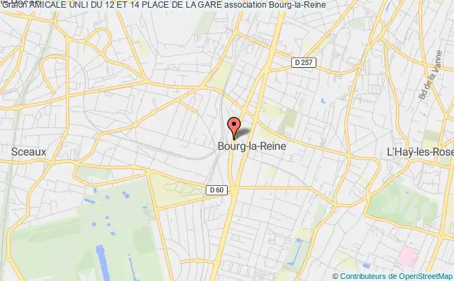 plan association Amicale Unli Du 12 Et 14 Place De La Gare Bourg-la-Reine