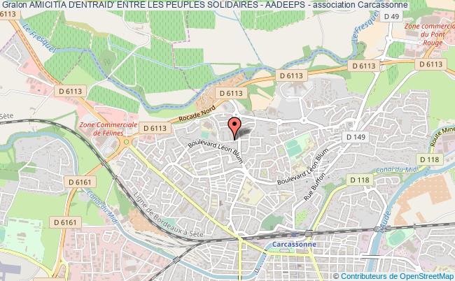 plan association Amicitia D'entraid' Entre Les Peuples Solidaires - Aadeeps - Carcassonne