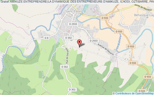plan association Amikuze Entreprendre(la Dynamique Des Entrepreneurs D'amikuze, Ilhodi, Oztibarre, Pays Basque) Saint-Palais