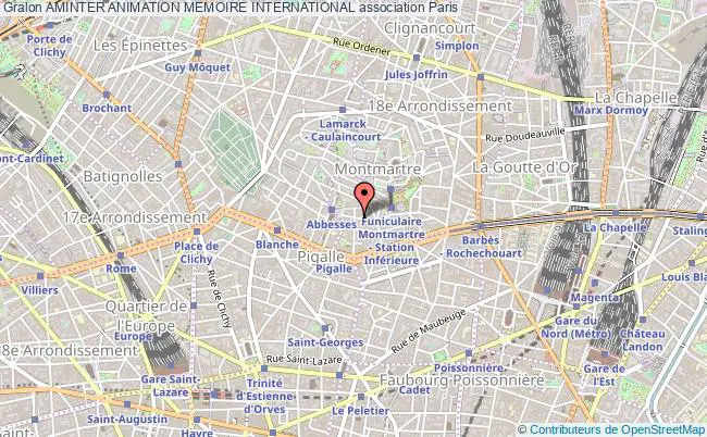 plan association Aminter Animation Memoire International Paris
