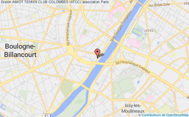 plan association Amiot Tennis Club Colombes (atcc) Paris