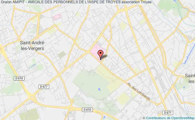 plan association Amipit - Amicale Des Personnels De L'inspe De Troyes Troyes
