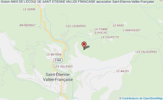 plan association Amis De L'ecole De Saint Etienne Vallee Francaise Saint-Étienne-Vallée-Française