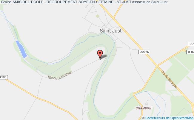 plan association Amis De L'ecole - Regroupement Soye-en-septaine - St-just Saint-Just