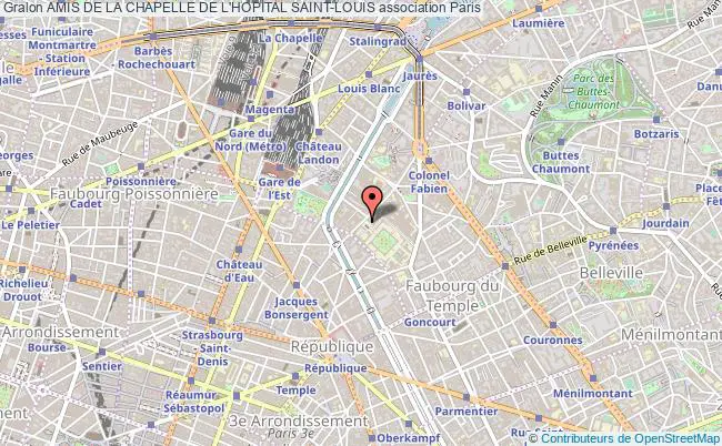 plan association Amis De La Chapelle De L'hopital Saint-louis Paris