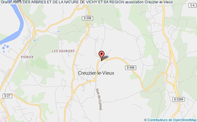 plan association Amis Des Arbres Et De La Nature De Vichy Et Sa Region Creuzier-le-Vieux