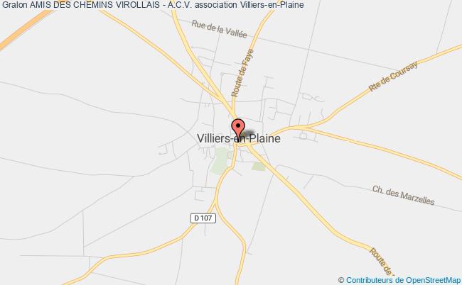 plan association Amis Des Chemins Virollais - A.c.v. Villiers-en-Plaine