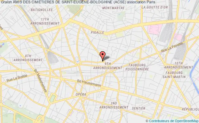 plan association Amis Des Cimetieres De Saint-eugene-bologhine (acse) Paris