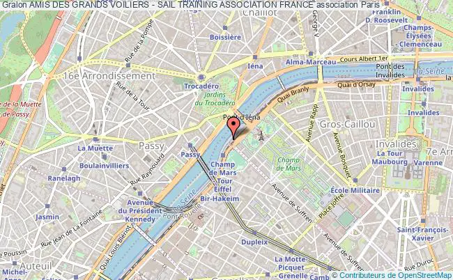 plan association Amis Des Grands Voiliers - Sail Training Association France Paris