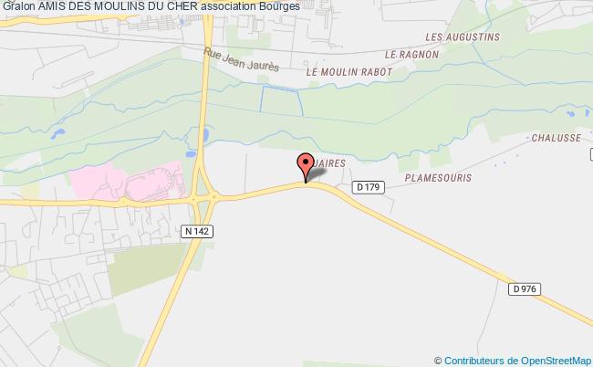 plan association Amis Des Moulins Du Cher Bourges