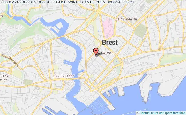 plan association Amis Des Orgues De L'Église Saint Louis De Brest Brest