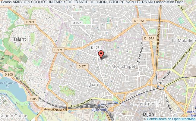 plan association Amis Des Scouts Unitaires De France De Dijon, Groupe Saint Bernard Dijon
