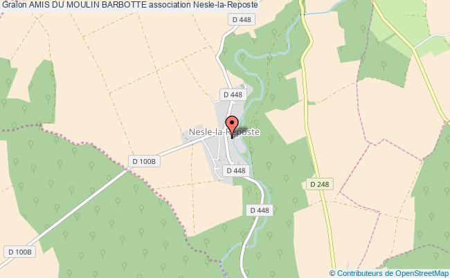 plan association Amis Du Moulin Barbotte Nesle-la-Reposte