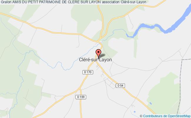 plan association Amis Du Petit Patrimoine De Clere Sur Layon Cléré-sur-Layon