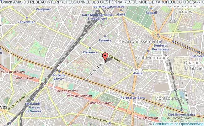 plan association Amis Du Reseau Interprofessionnel Des Gestionnaires De Mobilier Archeologique (a-rigma) Paris