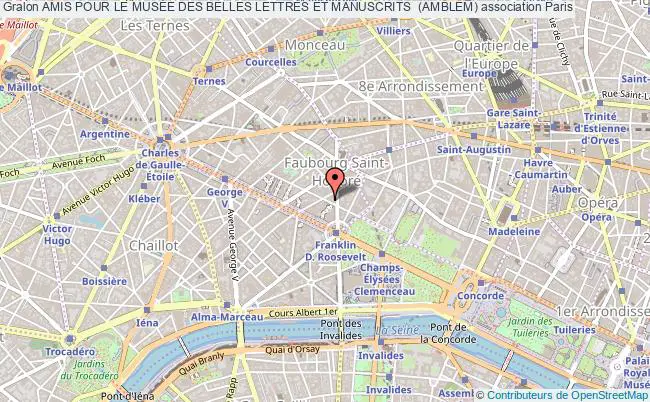 plan association Amis Pour Le MusÉe Des Belles Lettres Et Manuscrits  (amblem) PARIS