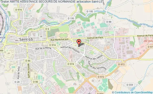 plan association Amitie Assistance Secours De Normandie Saint-Lô
