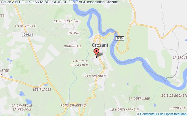 plan association Amitie Crozantaise - Club Du 3eme Age Crozant