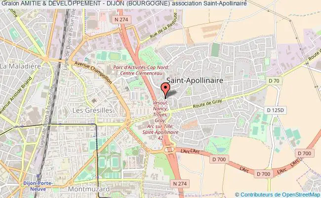 plan association Amitie & Developpement - Dijon (bourgogne) Saint-Apollinaire