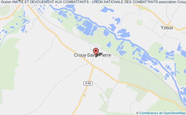 plan association AmitiÉ Et Devouement Aux Combattants - Union Nationale Des Combattants Crouy-Saint-Pierre