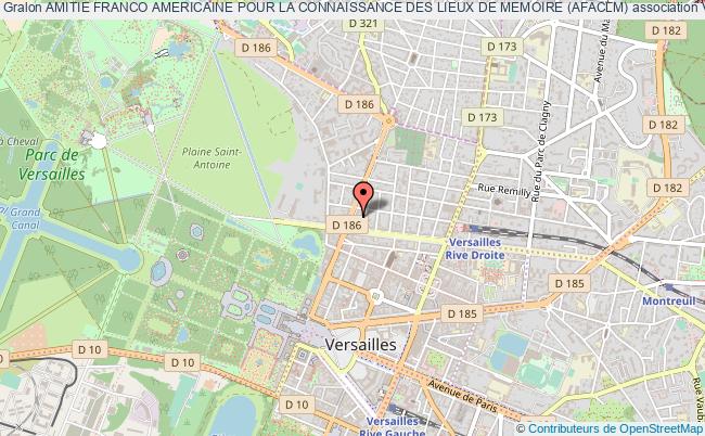 plan association Amitie Franco Americaine Pour La Connaissance Des Lieux De Memoire (afaclm) Versailles