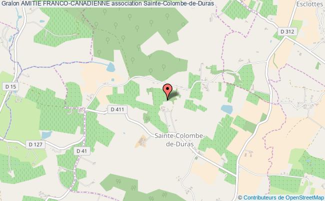 plan association Amitie Franco-canadienne Sainte-Colombe-de-Duras