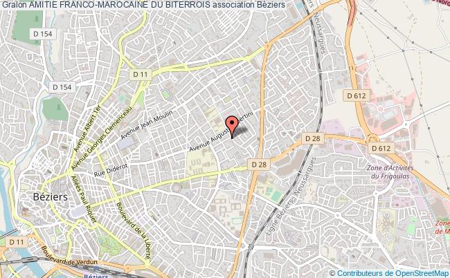 plan association Amitie Franco-marocaine Du Biterrois Béziers