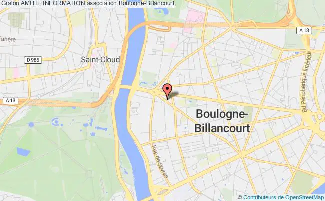 plan association Amitie Information Boulogne-Billancourt