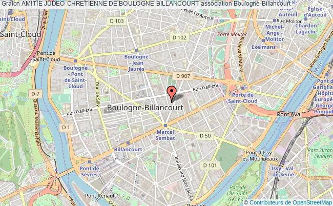 plan association Amitie Judeo Chretienne De Boulogne Billancourt Boulogne-Billancourt