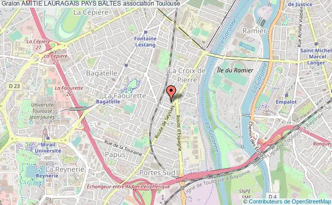 plan association Amitie Lauragais Pays Baltes Toulouse