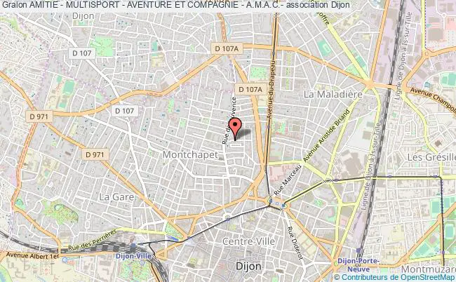 plan association Amitie - Multisport - Aventure Et Compagnie - A.m.a.c.- Dijon