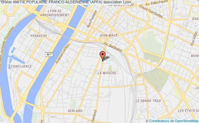 plan association Amitie Populaire Franco-algerienne (apfa) Lyon