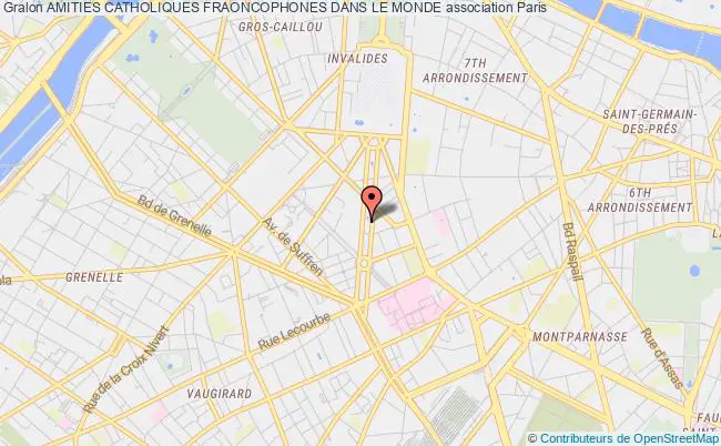 plan association Amities Catholiques Fraoncophones Dans Le Monde Paris 7e