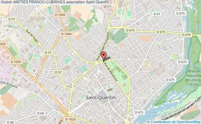 plan association Amities Franco-cubaines Saint-Quentin