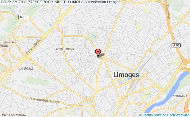 plan association AmitiÉs Presse Populaire Du Limousin Limoges
