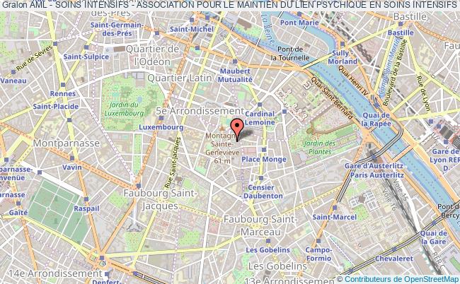 plan association Aml - Soins Intensifs - Association Pour Le Maintien Du Lien Psychique En Soins Intensifs Paris