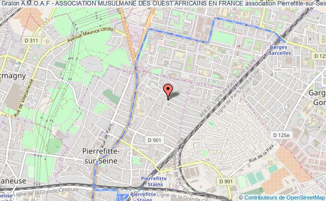 plan association A.m.o.a.f - Association Musulmane Des Ouest Africains En France Pierrefitte-sur-Seine