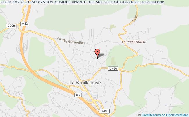 plan association Amvrac (association Musique Vivante Rue Art Culture) La Bouilladisse