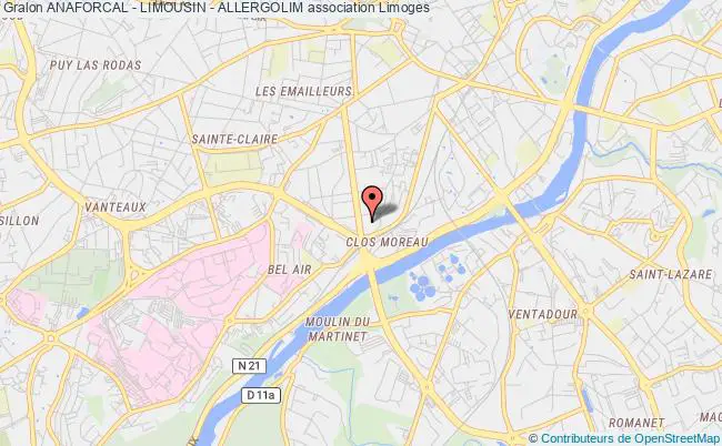 plan association Anaforcal - Limousin - Allergolim Limoges