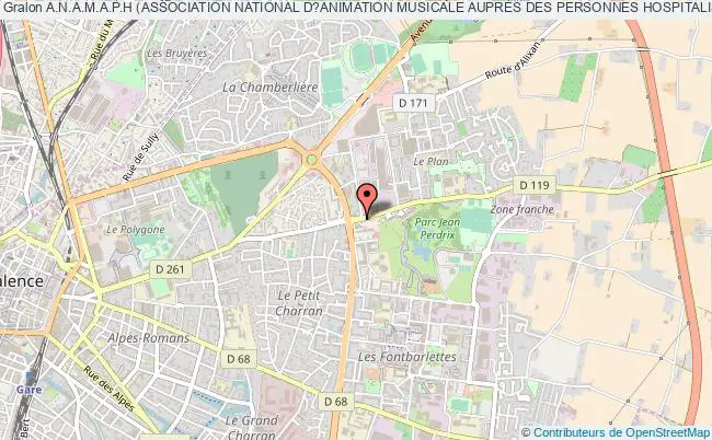 plan association A.n.a.m.a.p.h (association National D?animation Musicale AuprÈs Des Personnes HospitalisÉes) Valence