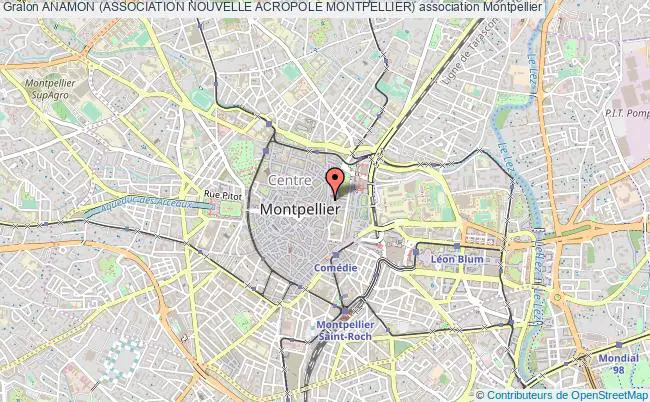 plan association Anamon (association Nouvelle Acropole Montpellier) Montpellier
