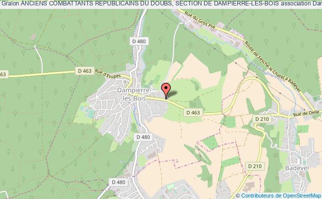 plan association Anciens Combattants Republicains Du Doubs, Section De Dampierre-les-bois Dampierre-les-Bois