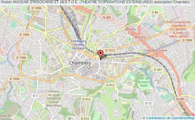 plan association Anciens D'indochine Et Des T.o.e. (theatre D'operations Exterieures) Chambéry