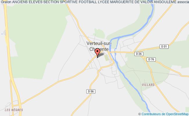 plan association Anciens Eleves Section Sportive Football Lycee Marguerite De Valois Angouleme Verteuil-sur-Charente