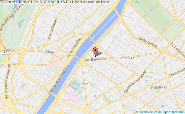 plan association Anciens Et Amis Des Scouts Du Liban Paris